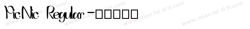 PicNic Regular字体转换